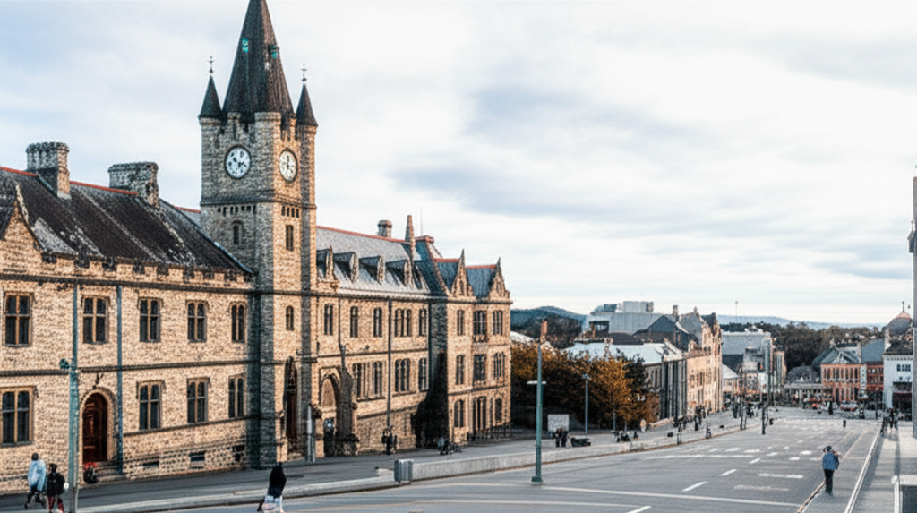 University of Otago and Dunedin historic center